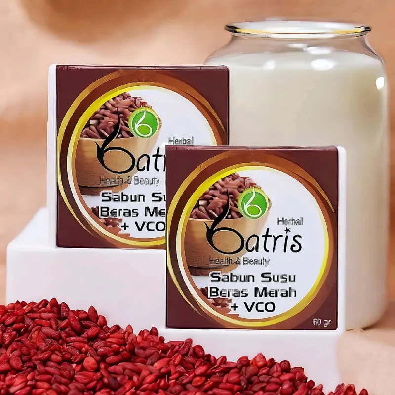 Batrisyia Sabun VCO Beras Merah - Mencerahkan Wajah Berminyak Berjerawat 5