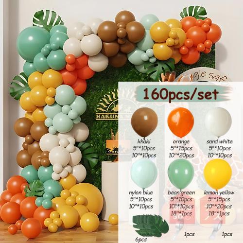 Gambar DINOSO 160pcs Hewan Garland Balon Safari Hutan Kit Lengkungan Balon Oranye Hijau Dekorasi Pesta Ulang Tahun - 160Pcs Hewan Safari dari DINOSO INDONESIA Kota Administrasi Jakarta Barat 5 Tokopedia