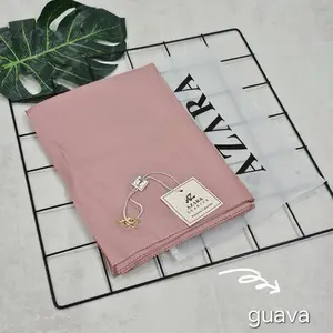 ￼Hijab Segiempat Syari Jumbo Oskara (130 x 130 cm) metal logo By Azara Hijab Voal Miracle Azara