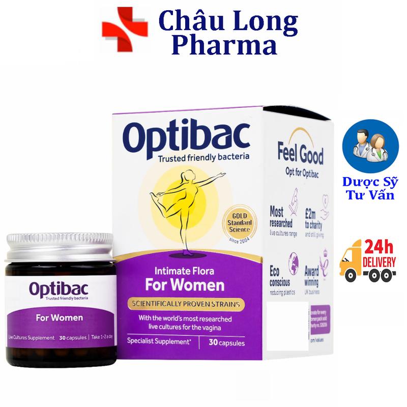 Men Optibac tím 30 viên nhập khẩu - Giúp giảm nấm ngứa bệnh phụ khoa cho nữ giới
