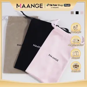 MAANGE 1 Pcs Velvet Brush Makeup Bag Portable Pouch Organizer Tas Rias 51872 Beludru