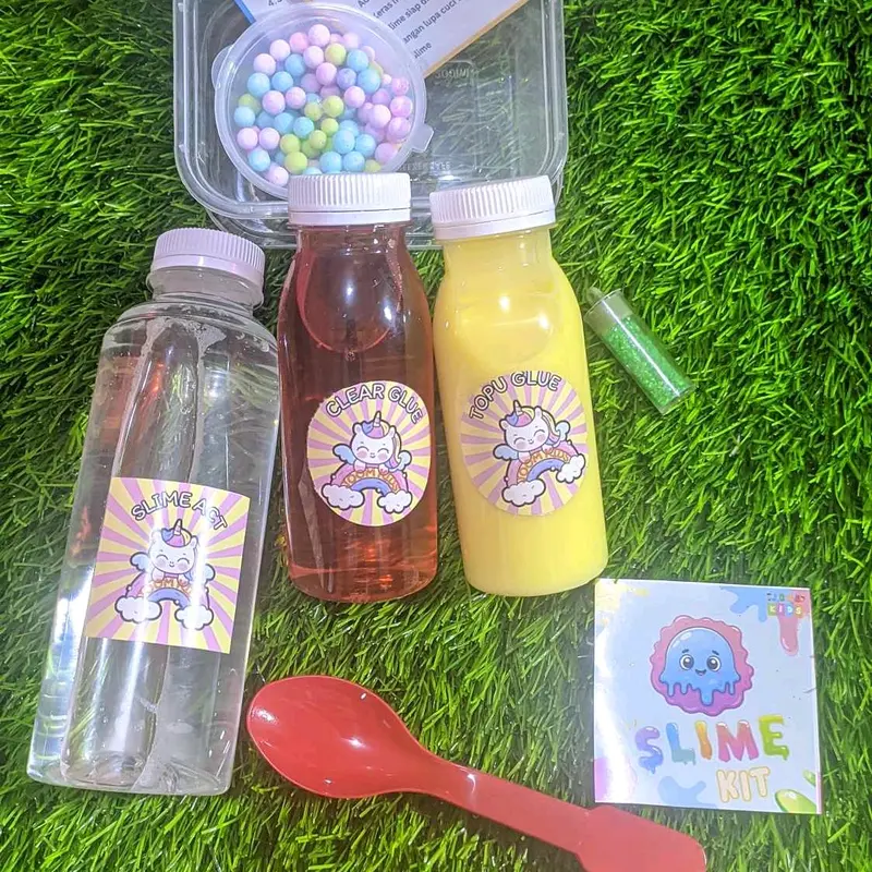 Slime kit ekonomis TOFU dan CLEAR GLUE terlengkap selim 4