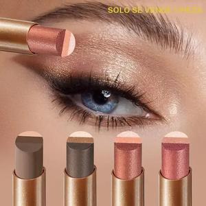Barra de sombra de ojos 3 en 1, a prueba de manchas, con aplicación en un trazo, trío de sombras cremosas, delineador líquido resistente al agua, trío de aceite labial que cambia de color, sombra diamante resistente al agua, cosmético