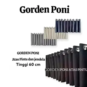 Gorden Embos Poni Atas Pintu / Jendela