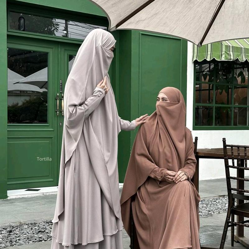 Abaya Adiba series premium by Mahira Indonesia official  Gamis Muslim Syari Wanita Dewasa Malini premium polyester mix cotton. 3