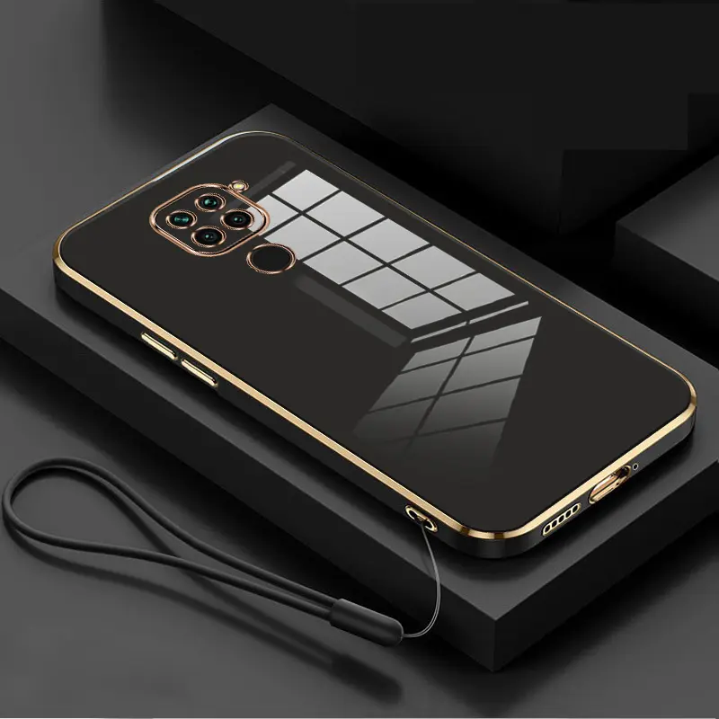 Casing For Xiaomi Redmi Note 9 Casing Ultra Slim Luxury Square Plating Premium Softcase