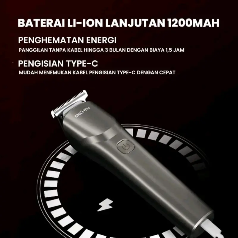 ENCHEN Beardo 2 Smart Trimmer Electric Shaver Type-C 5W 1200mAh Alat Cukur Elektrik Rambut Jenggot Pencukur Kumis 3