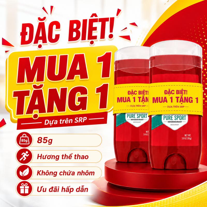 Nước hoa khử mùi thể thao nguyên bản Old Spice dành cho nam 85 g, hương thơm…