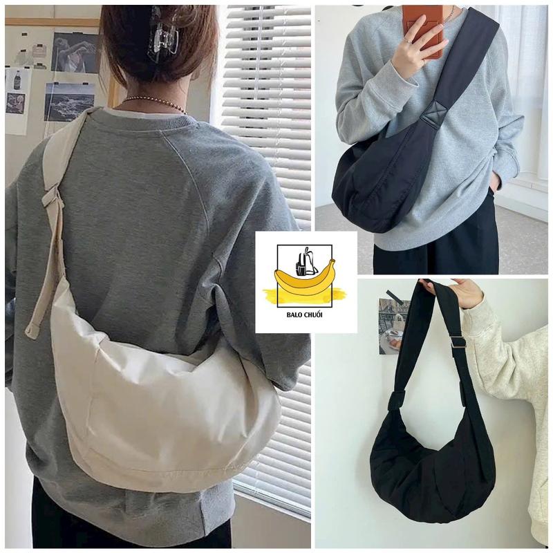2026TÚI ĐEO CHÉO VẢI DÙ NILON KHÁNG NƯỚC UNISEX NAM NỮ ĐI HỌC ĐI CHƠI HÌNH BẦU PHONG CÁCH HÀN QUỐC
