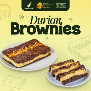 Brownies Durian Belah Doeren (10x15cm) | Durian asli dan Coklat Premium
