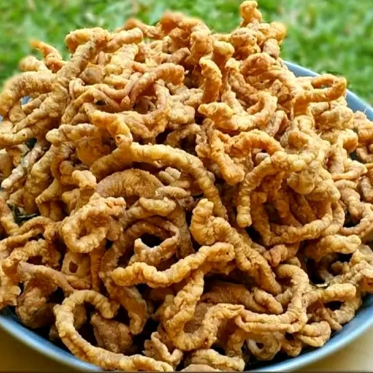 250 gram - Keripik Usus crispy asin gurih / Usus Krispi Original / Usus goreng / cemilan usus makanan ringan - Snack Crispy Kripik Makanan Cemilan Goreng Kering Camilan usud Food Pedas 6