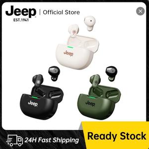 Fon Kepala Bluetooth, Jeep JP EW011 TWS, Fon Telinga Wayarles, Reka Bentuk Mudah, Bluetooth 5.3, Fon Telinga dengan Bes Stereo Dalam Telinga, Mikrofon Pembatalan Bunyi, Kalis Air IPX5, Sesuai untuk Sukan, Serasi dengan Android dan iOS