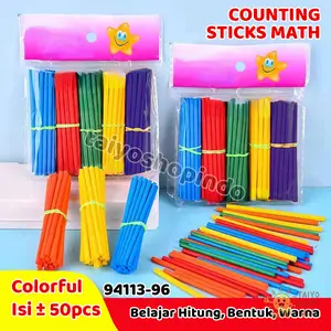 TAIYO Counting Sticks Stik Math Belajar Pengenalan Hitung Matematika Warna Kayu Edukasi Mainan Anak
