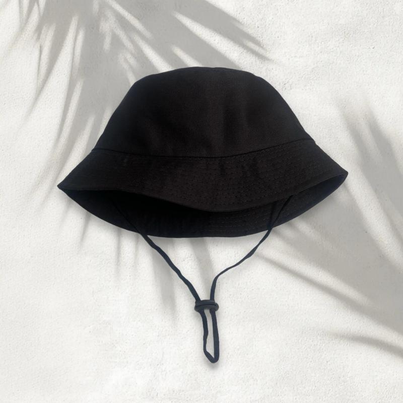 Topi Bucket Hats Anak Polos Bolak-Balik bahan japn drill model Korean Style unisex cwe/cwo termurah Fashion 4