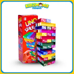 UNO Stacko Menara Balok Susun | Board Game Permainan Papan Family Blocks Tower