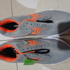 DURGAD SPORT abu orange,sepatu olahraga&casual,kanvas,dan karet phylon,nyaman untuk jogging dan senam,gratis kaos kaki