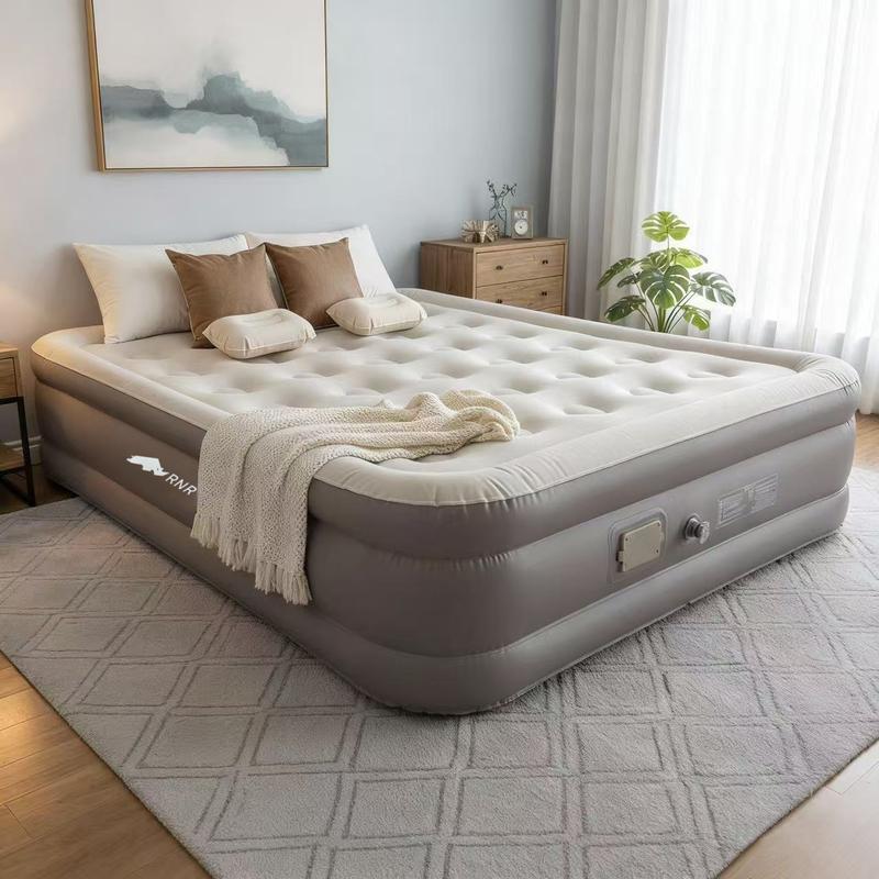  【Quà tặng bơm điện + gối Nệm hơi bơm hơi tự động Giường hơi chống ẩm ngoài trời Nệm hơi đơn đôi Giường hơi Có gối và bơm điện Độ dày 40cm Dùng cho gia đình hoặc cắm trại  Nệm thương hiệu 
