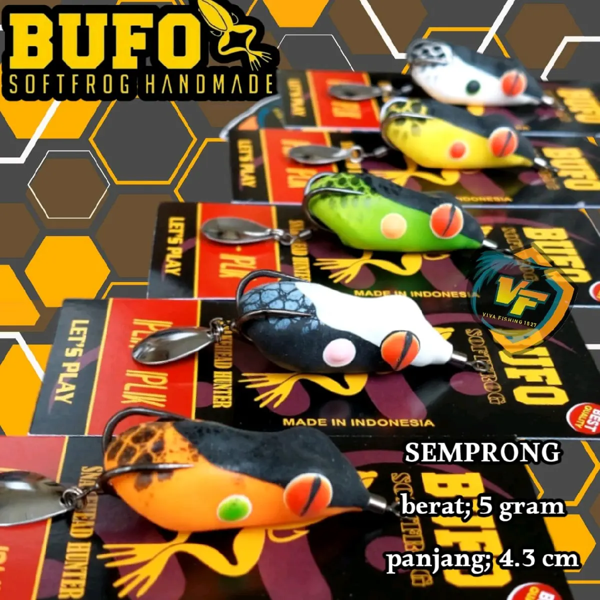Bufo soft frog semprong + lure + softfrog + casting + umpan gabus + umpan pancing + umpan toman + umpan casting
