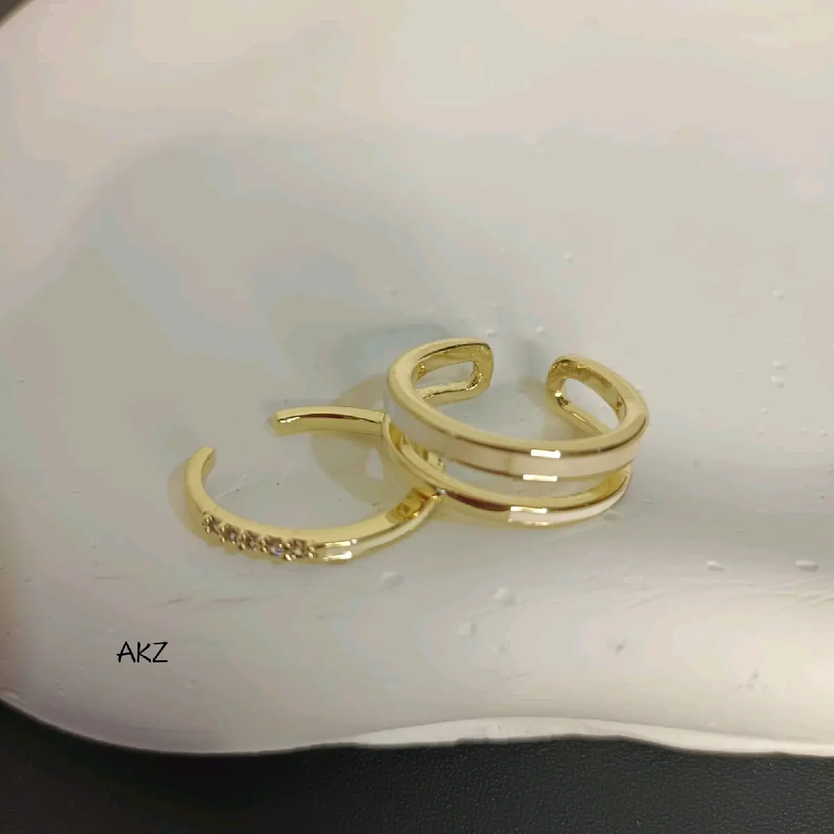 Ak Zior - Elrica - Cincin Wanita Fashion Simple Keren Elegan Cantik Dewasa Anti Karat