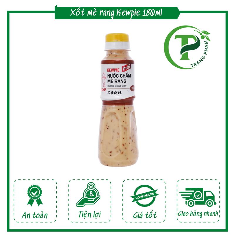 Gia Vị Nước sốt mè rang Kewpie chai 180ml tiện lợi - xốt chấm rong nho trộn Salad làm gia vị ướp