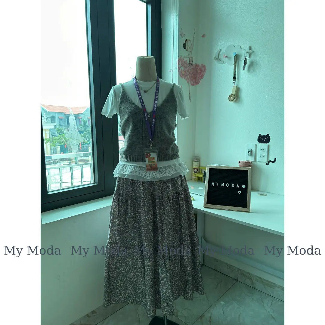 [MYMODA] Áo len dệt kim 2 dây kiểu dáng vintage mùa Hè MM620
