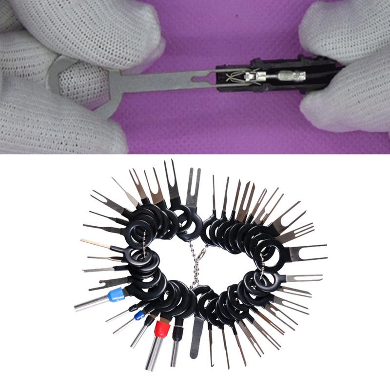 Product Introduction of 41PCS/38PCS Waterproof Bag Terminal Removal Kit Stylus Wiring Crimp Connector Pin Extractor Puller Terminal Repair Tools 53
