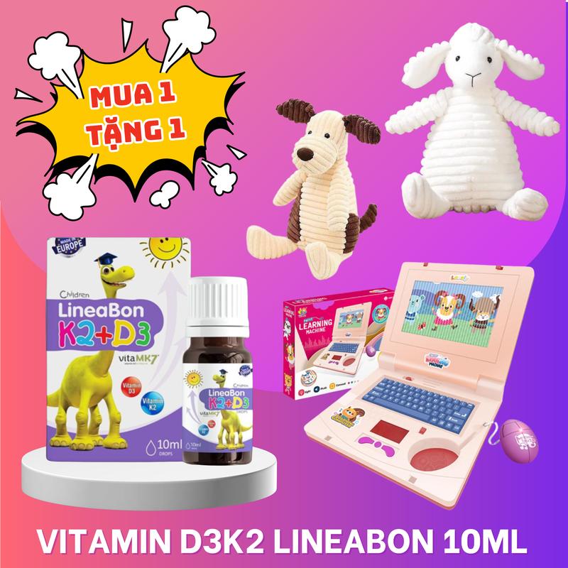 [QUÀ TẶNG HẤP DẪN] Vitamin Lọ LineaBon vitamin D3 K2 10ml - Vitamin tăng chiều cao cho bé chính hãng