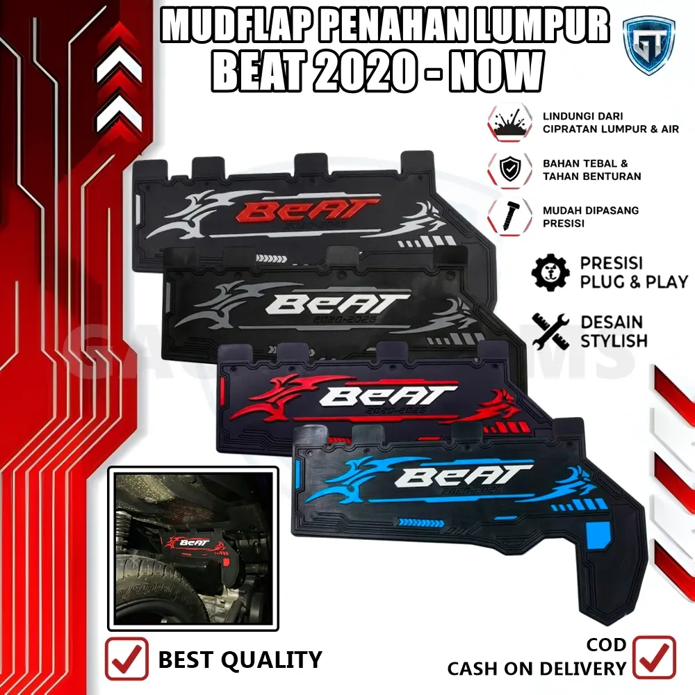 MUDLAP BEAT NEW DELUXE STREET FI ESP SCOOPY GENIO 2020 - NOW MUDFLAP MUD FLAP LAP PENAHAN LUMPUR