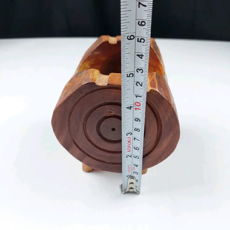 Asbak Beduk Bonggol Jati Miniatur Kayu Jati 13x10x11 cm 1
