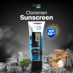 Clorismen Pro Sunscreen Protection – Sunscreen Pria SPF 50 | Lindungi Kulit dari Sinar UV, Melembapkan, Menutrisi & Mencerahkan Dengan Ceramide & Centella