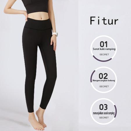 Yoga Legging Celana Olahraga Wanita High Waist  Polos Gym Fitness Yoga  Running Outdoor Sport JY20 compression  pants 6
