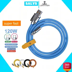 SALYS LENTIVEN Kabel Data Fast Charging 120W Micro usb Type-C Cable FOR iPhone ios usb Android Cable Data