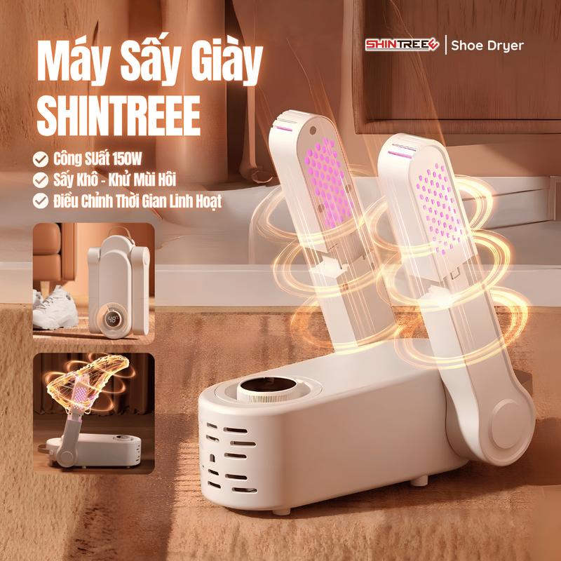 Máy Sấy Giày SHINTREEE Công Suất Lớn - Máy Sấy Khô - Khử Mùi Cao Cấp Hẹn Giờ Tự Động Tiện Dụng Khử Mùi Ẩm Mốc