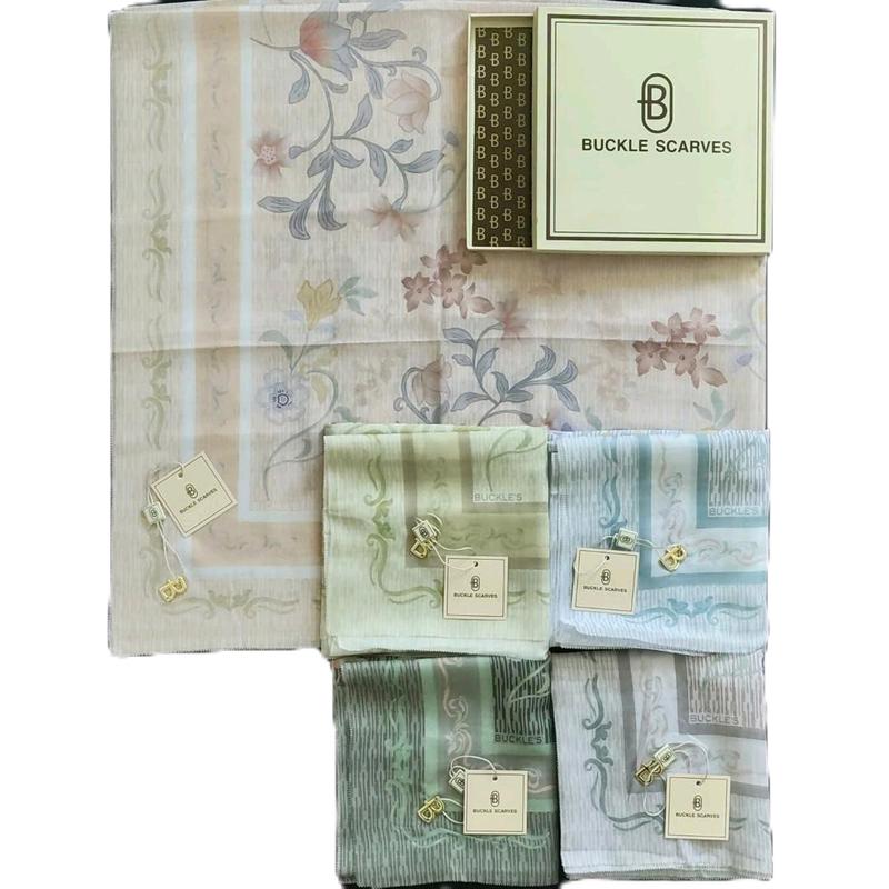 HIJAB BUCKLE SCARVES BOX HIJAB MOTIF PREMIUM Kerudung Segi Empat Voal Muslim Square 2