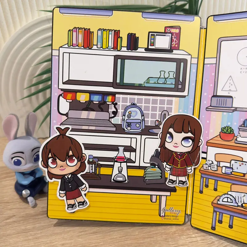 SAKURA SCHOOL SIMULATOR Paperdoll Bongkar Pasang Besar 21x16 Cm 3