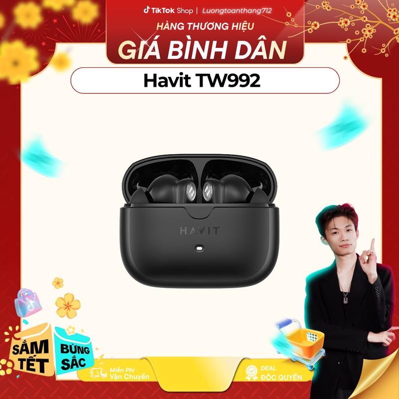   Lương Toàn Thắng x Havit TW992 Tai nghe chống ồn ANC 4Mic ENC Khử Ồn Gió Bluetooth 5.4 