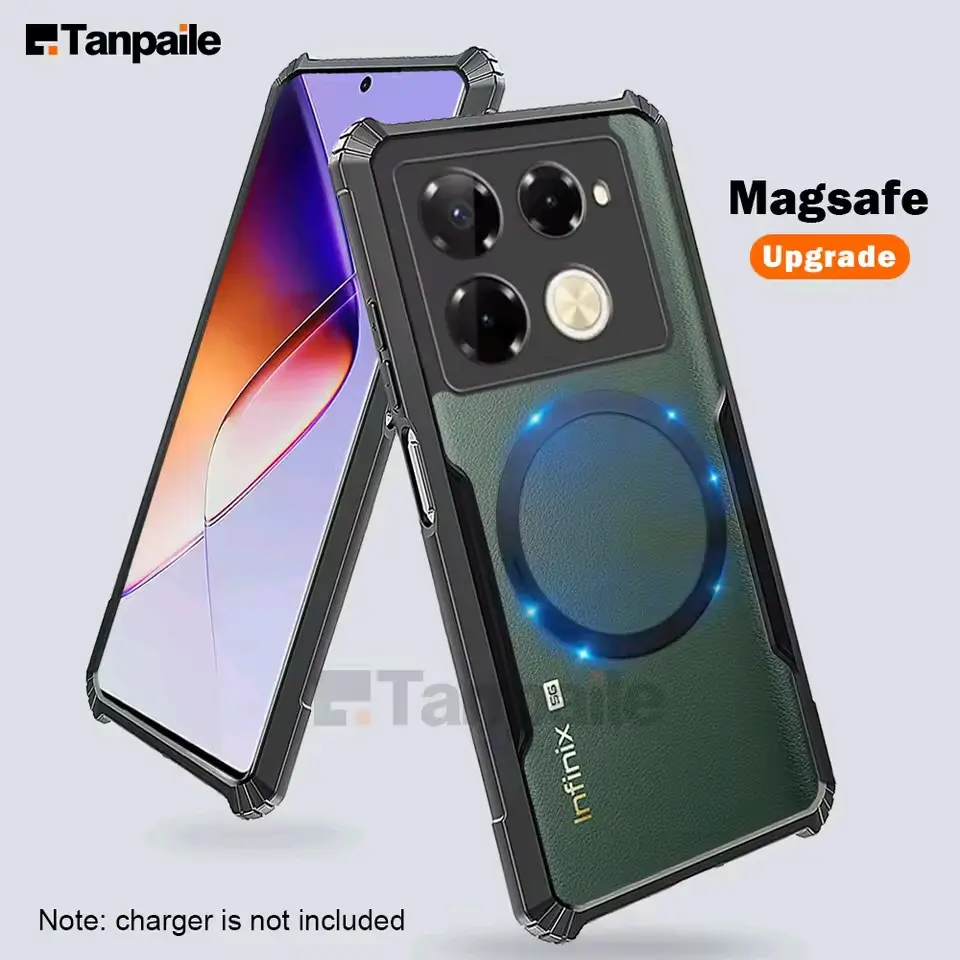 Case Magnetic For Infinix Note 40s / Note 40 Pro / Note 40 / Note 30 Pro / Note 30 Shockproof Acrylic Transparant