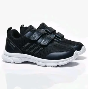 Sneaker Anak Import Sepatu Sekolah Sd Hitam 01 Series Fashion Canvas Hak Rendah (1-3 cm) Trainers