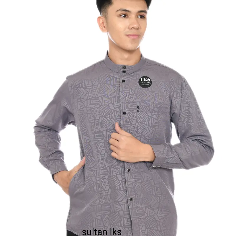 Kemko sultan motif etnic bahan betsway embos premium bahan Tebal ukuran S L XL XXL mewah dan kerkualitas, Variasi Kantong Samping Kancing Nyaman di pakai Tangan Panjang bisa buat Seragam warna Hitam dll Baju Koko Muslim Pria Dewasa Katun Kurta 5