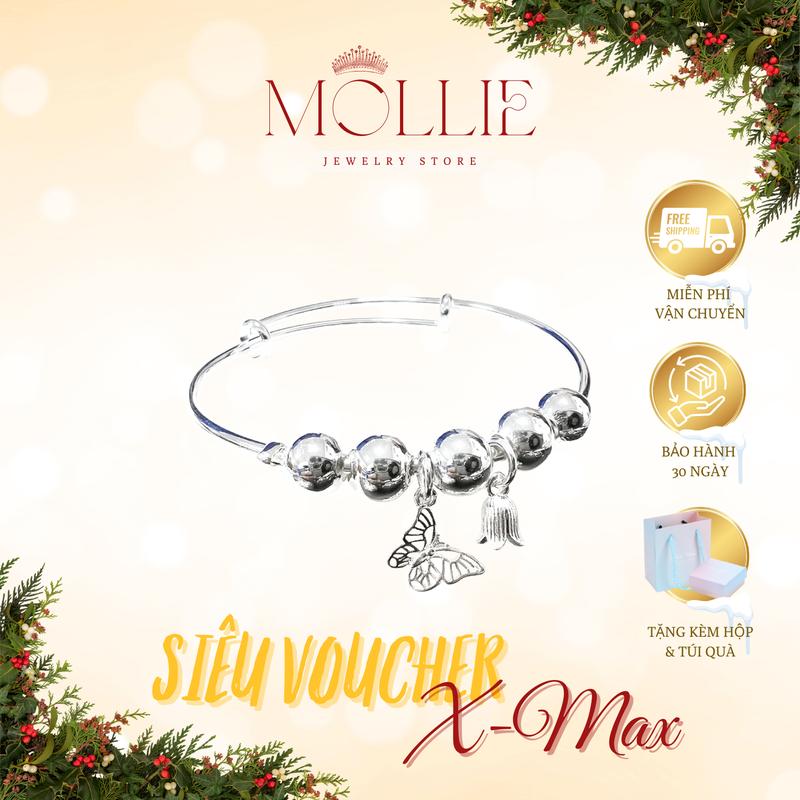  Kiềng BI XEN CHARM LINH LAN HỒ ĐIỆP Thiết kế mảnh dễ thương giúp tôn tay chất liệu titan mạ bạc phụ kiện trang sức nữ 