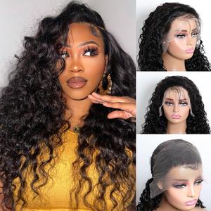 VIPbeauty 200% Density Full Water Wave Lace Front Wigs Human Hair Bleached-Knot 13x4 Full Lace Frontal Human Hair Wigs 12A Virgin Brazilian Wig Pre Plucked With Baby Hair