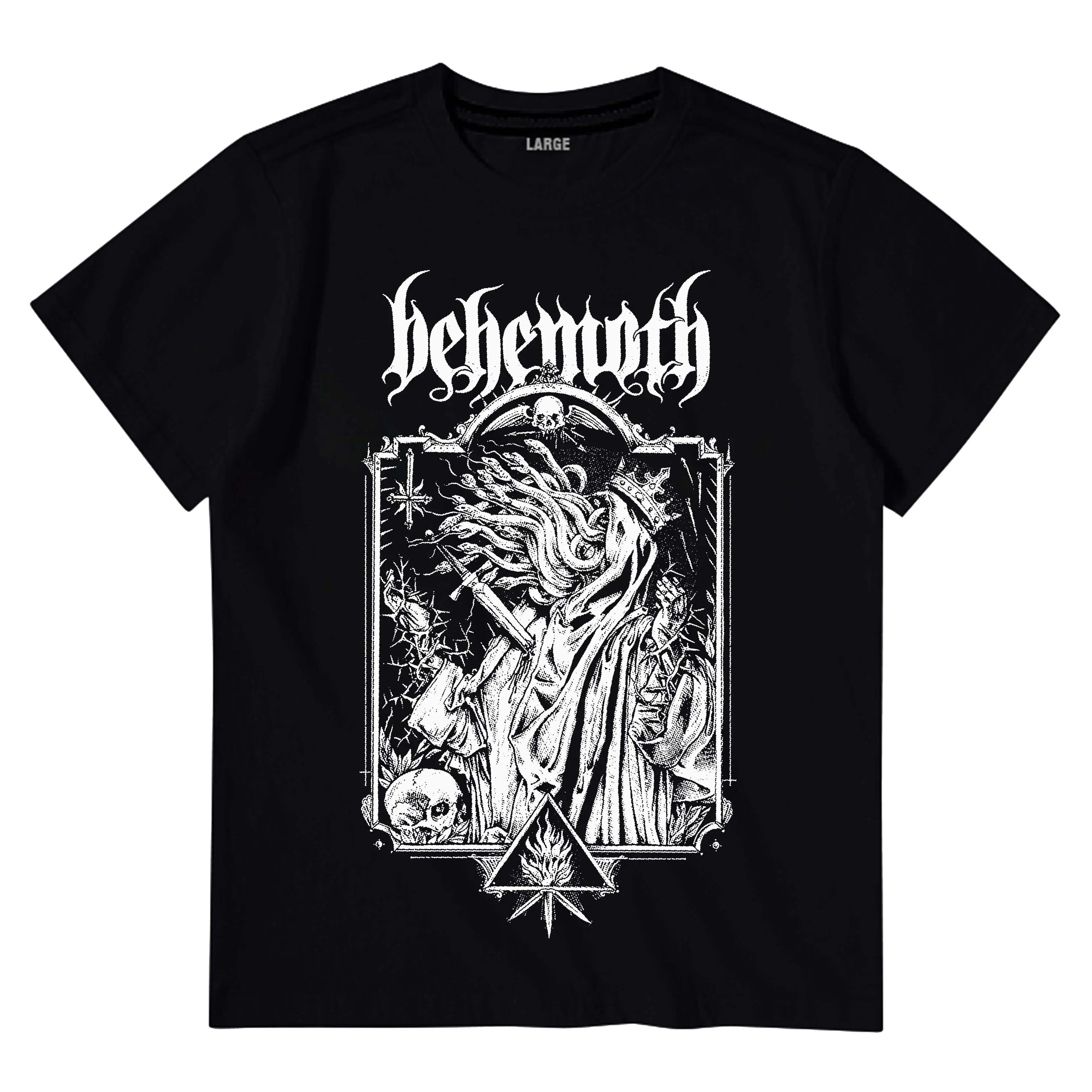 BAJU KAOS ANAK DISTRO BAND BEHEMOTH GHOST COTTON 24S HITAM UNISEX Fashion