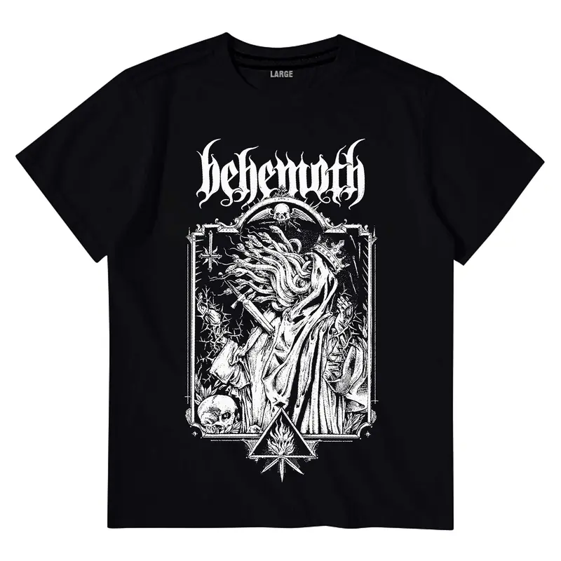 BAJU KAOS ANAK DISTRO BAND BEHEMOTH GHOST COTTON 24S HITAM UNISEX Fashion 0