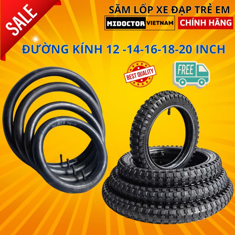 Săm Lốp Xe Đạp Trẻ Em Chọn Size 12 14 16 18 20 inch Cao Su Tự Nhiên 1.75 - 2.125 - 2.4 inch miDoctor