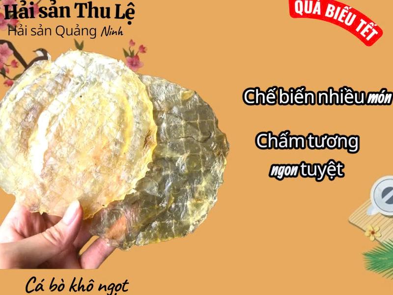 1kg khô cá bò da tròn loại ngon 2 gói Food Thức Ăn