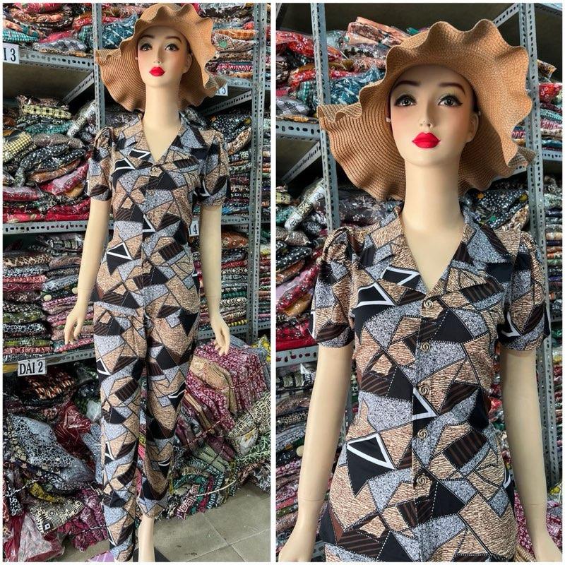 Đồ bộ cổ Vest quần dài áo tay ngắn thun Ati size1,2,3,4,5 Thoải mái Women Voi Top 3