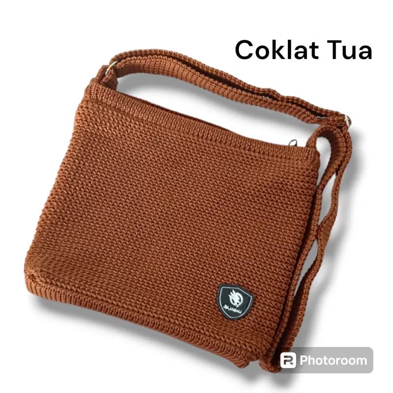 Tas rajute selempang wanita resleting dan puring masuk buku,hp dan make up 2