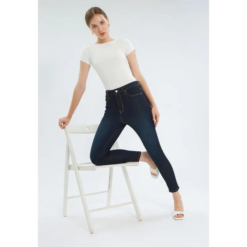 Minimal 311 High Rise Skinny Jeans Dark Blue 1
