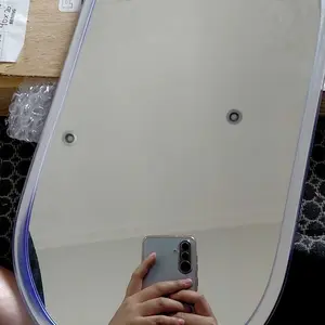 Cermin Oval Kapsul Dinding Gantung Aesthetic 40 x 20cm - Kaca cermin Makeup /Kamar Mandi