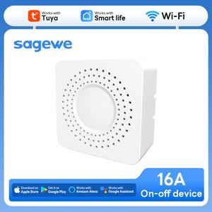 Suis Pintar WIFI, Sagewe, dengan Pemeteran Tenaga, Perlindungan Kelewatan Litar Putus, Kebocoran, Voltan dan Arus, Suis Penutupan Semula Pintar, Kawalan Jauh, Sesuai untuk Kegunaan Isi Rumah, Perlindungan Lebur / Undervoltan